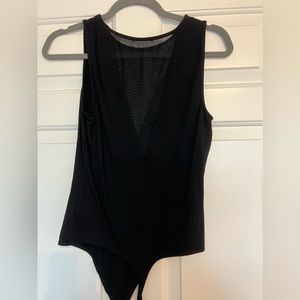 Express Deep V bodysuit- Black